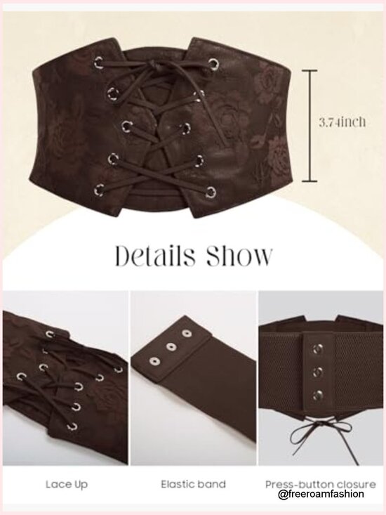 Elastic Stretch Wide Band Waspie Corset Waist Belt Renaissance